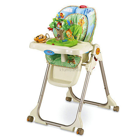 Детский стульчик для кормления Fisher Price Rainforest с игрушками 