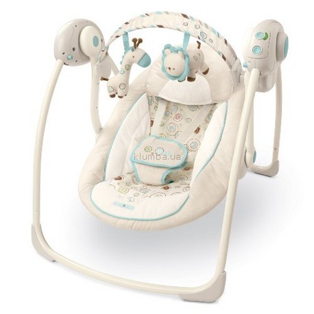 Детское кресло-качеля Bright Starts Comfort & Harmony Portable Swing, Biscotti Fashion (6936)