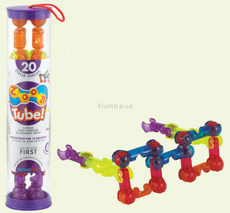 Детская игрушка Zoob Tube 20 Sparkle Translucent 