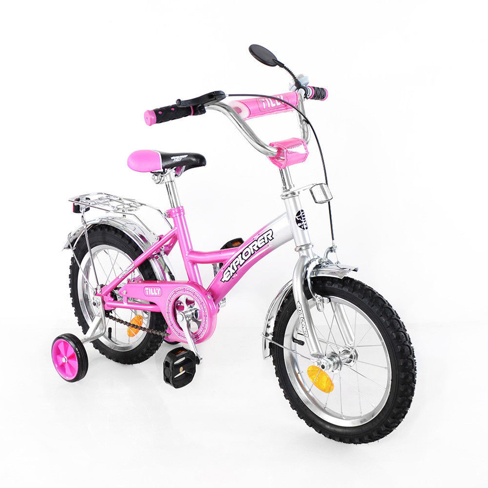 Велосипед розовый 14. Explorer Tilly велосипед. Велосипед эксплорер детский. Велосипед детский розовый. Велосипед детский двухколесный девочке.