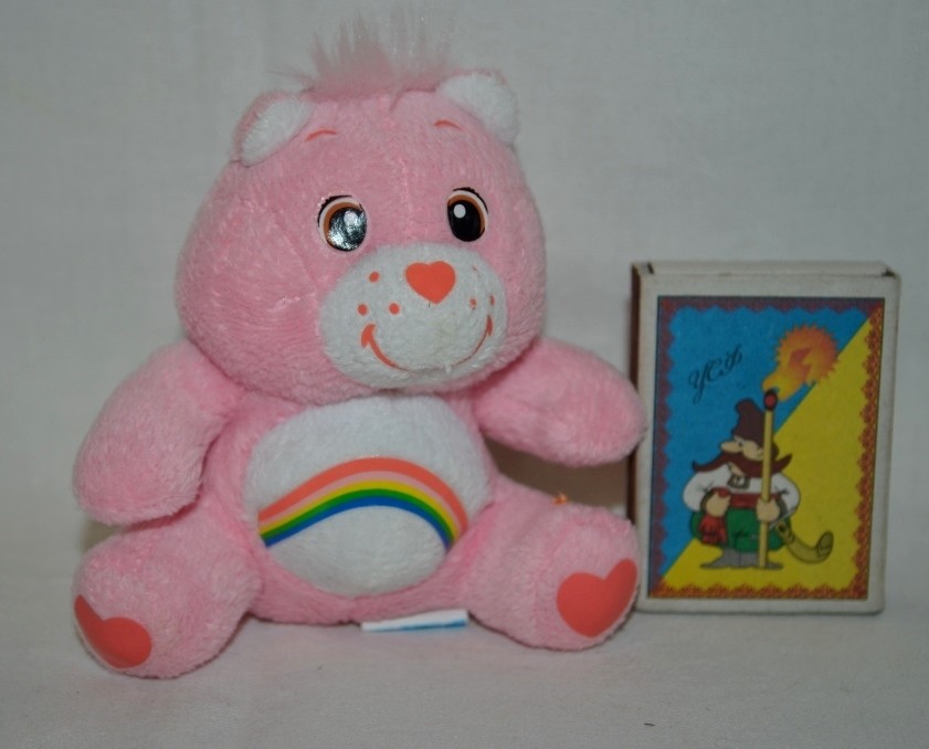 Маленький розовый мишка care bears заботливые мишки с радугой фото №1