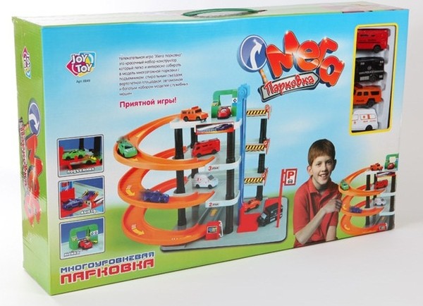 Набор joy. Joy Toy мега парковка 0849. Парковка многоуровневая мега игрушка. Игра парковка для детей. Игра парковка 4 уровня для детей.