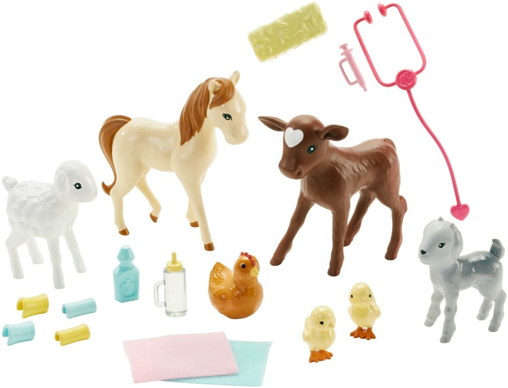 barbie farm vet doll and playset