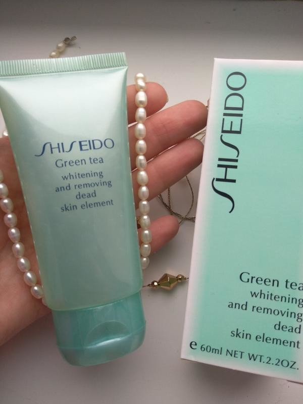 Shiseido green. Пилинг скатка шисейдо. Shiseido Green Tea гель-пилинг. Shiseido Green Tea Whitening and removing Dead Skin element. Пилинг для лица Shiseido "Green Tea" 60 ml.