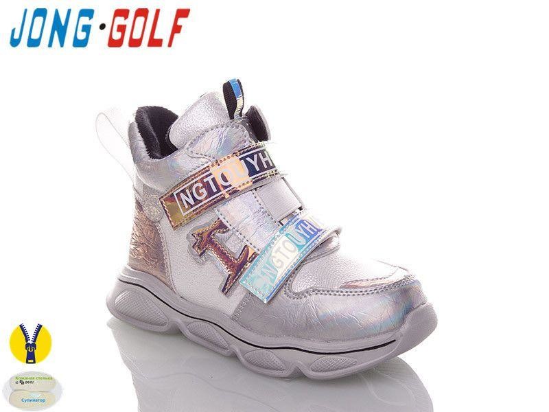 Стильні сріблясті черевики тм j.golf для дівчаток на флісі фото №1
