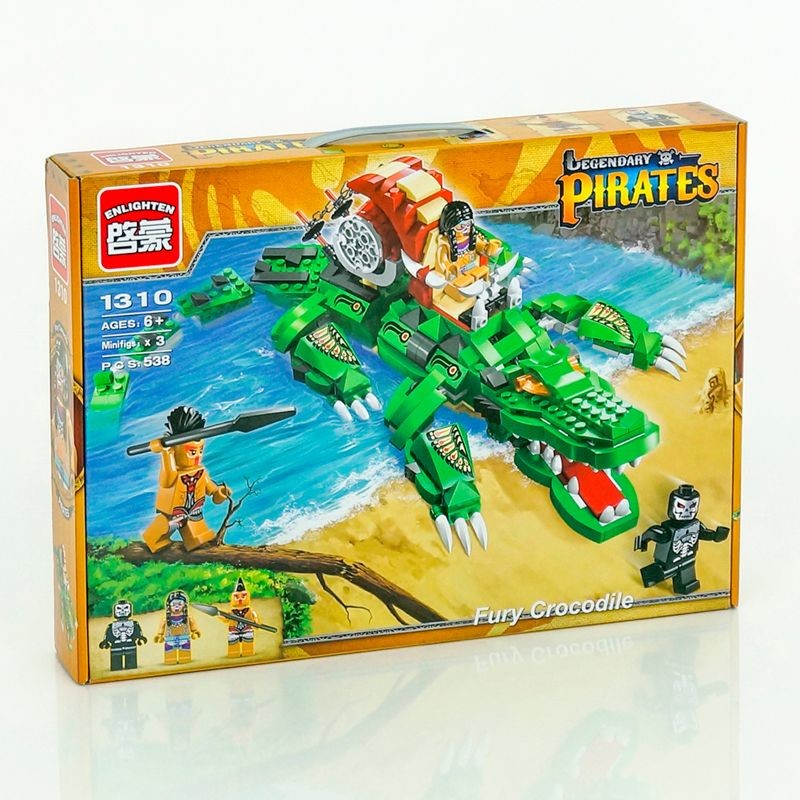 Brick legends. Enlighten Brick 1310. Конструктор 1310 ярость крокодила. Конструктор легендарные пираты 538 деталей. Enlighten Brick пираты.