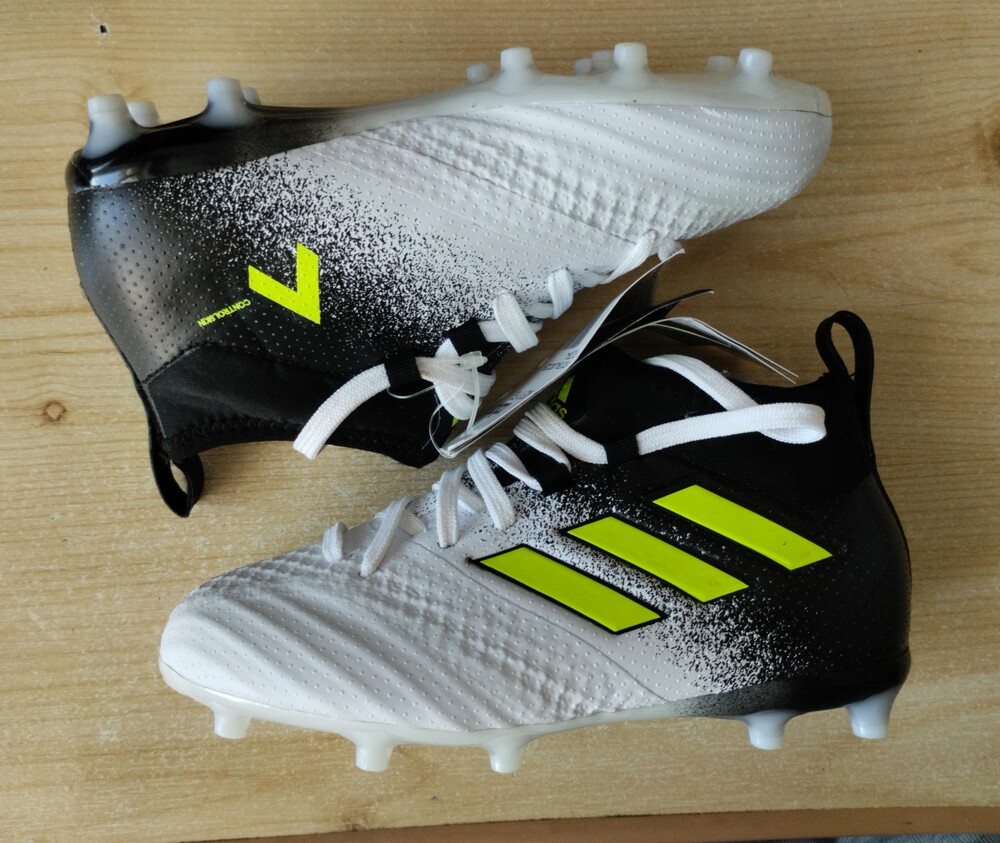 didas ace 17.3 fg ag white black yellow .29 650