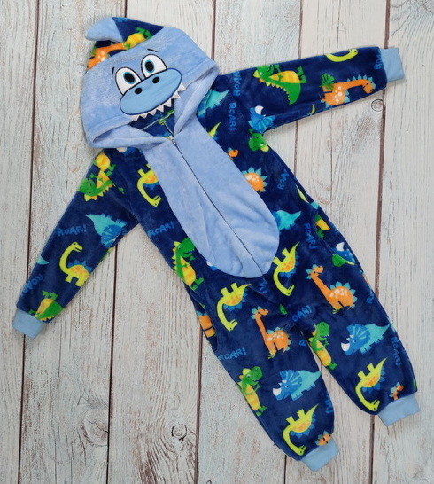 Детский кигуруми кенгуру пижама для мальчика 4-5 лет.голубой динго фото №1