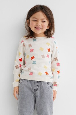 Хлопковый джемпер кофта для девочки от h&m