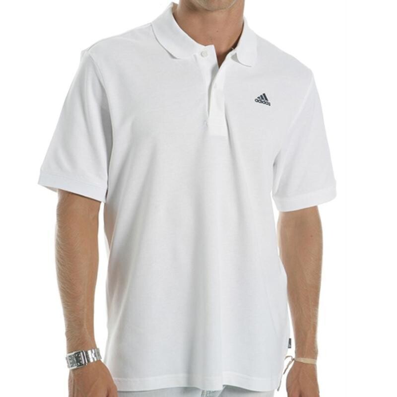 Стильная белая футболка поло adidas made in turkey, оригинал, молниеносная отправка ☄⚡ фото №1