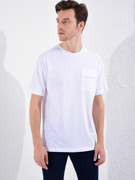 Белая мужская футболка lc waikiki/лс вайкики с карманом на груди. фирменная турция фото №1