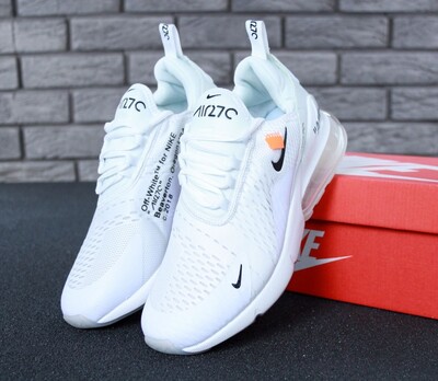 Мужские Кроссовки Nike air max 270 white x off-white 40-41-42-43-44-45