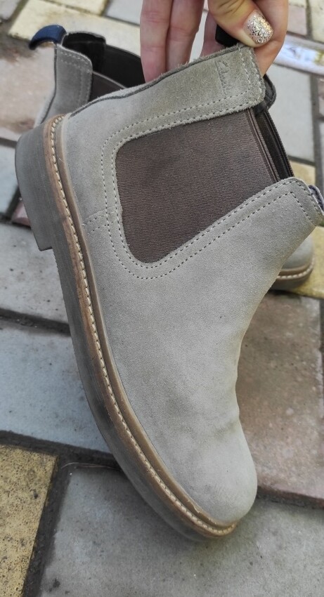 41 разм. clarks ботинки замша, деми. длина по внутренней стельке - 27,5 см., ширина подошвы - 11 см. фото №1