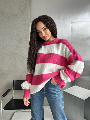 Светр оверсайз полоска