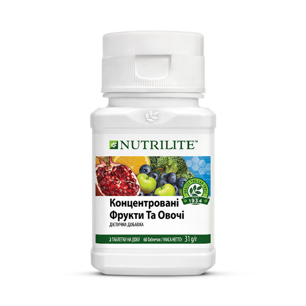 Nutrilite™ концентровані фрукти та овочі (60 таб.) фото №1