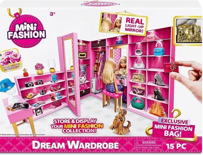 Шкаф мебель аксессуары для кукол мини бренди модний гардероб мечты mini fashion dream wardrobe zuru. фото №1