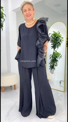 Летний красивый нарядный брючный костюм в расцветках рр 42 52