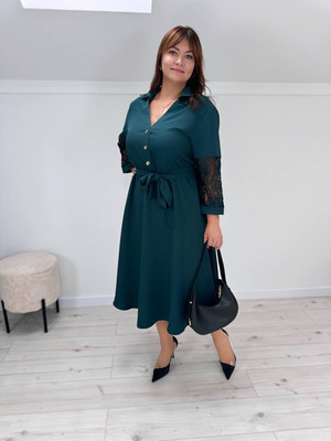 Платье с гипюровыми рукавами 48-58 р-р