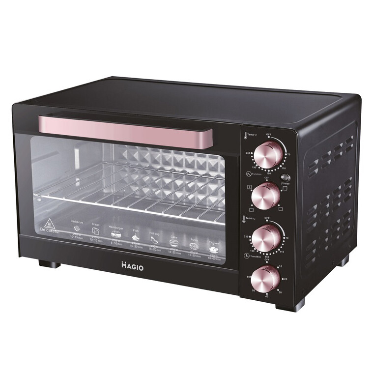 Электрическая печь маgio мg- 250 духовка электрическая настольная для дачи, печь для выпекания пиццы фото №1