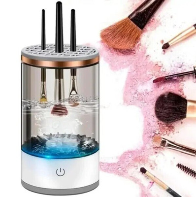 Портативный автоматический очиститель кистей для макияжа makeup brush cleaner usb Белый RD-1805