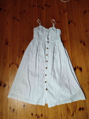 Літній білий сарафан Коллінз б.у. на бретелях