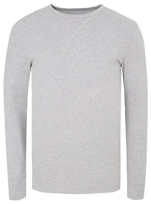 Світло-Сірий ребристий термотоп з довгими рукавами 3xl