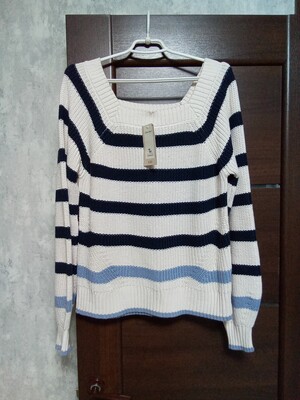 Брендовый новый красивый свитер р.14-16 коттон+акрил.